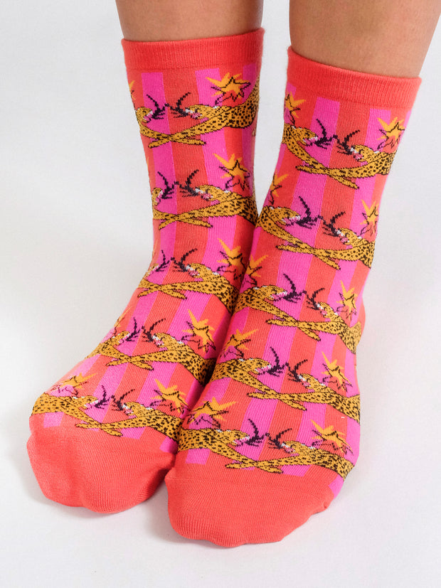 Cheetah Knit Ankle
