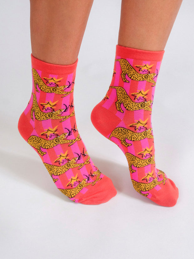 Cheetah Knit Ankle